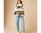 Oversized Sherpa Vest - Lily Loves - Brown