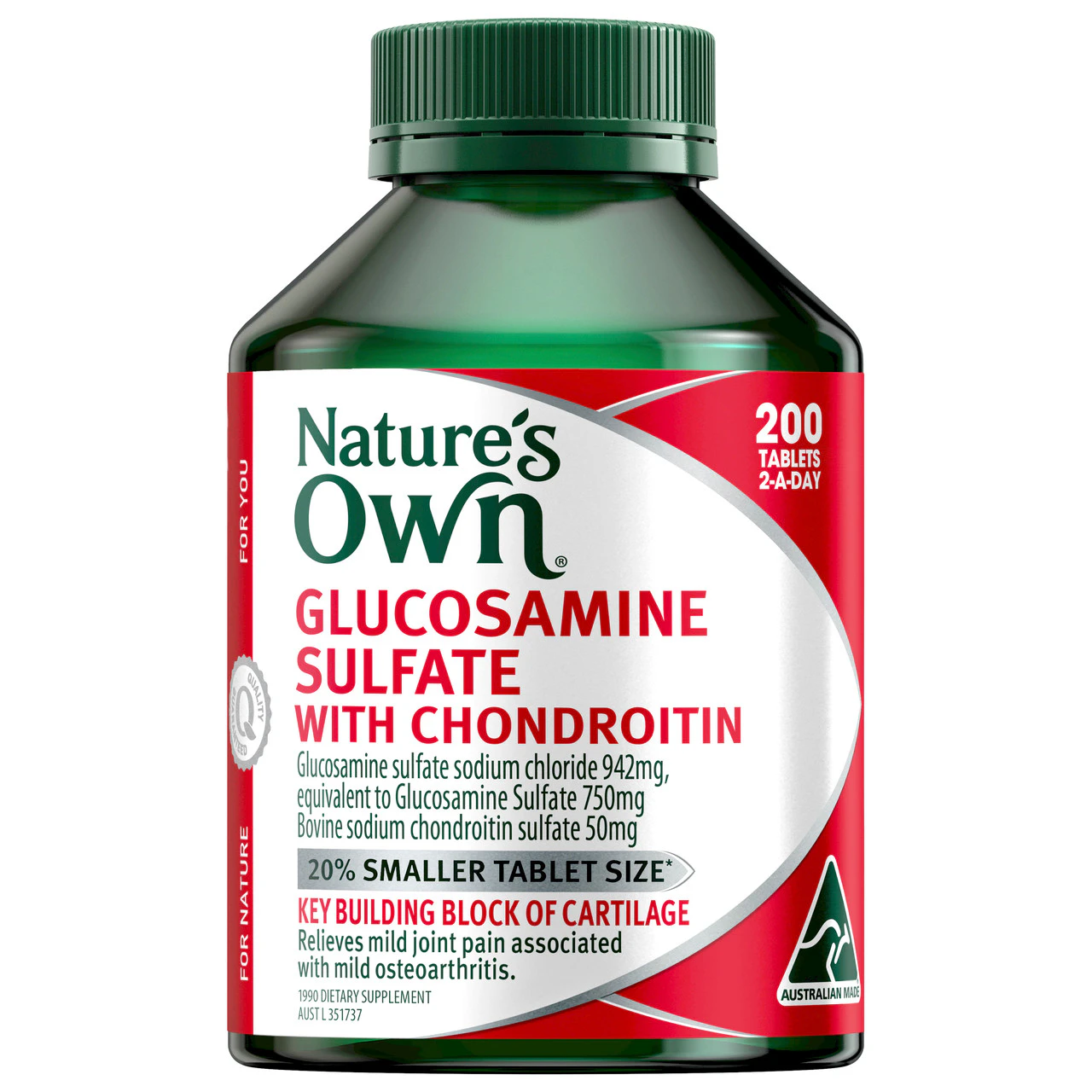 Nature's Own Glucosamine Sulfate with Chondroitin 200 Tablets