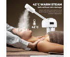 3IN1 Professional Facial Steamer Humidifier Ozone Spa Salon Adjustable Height with LCD Display and Timer Rolling Wheels For Beauty Skin Facial Clean