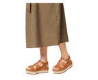 Faith Womens Harper Chunky Flatform Sandals (Tan) - DP4910