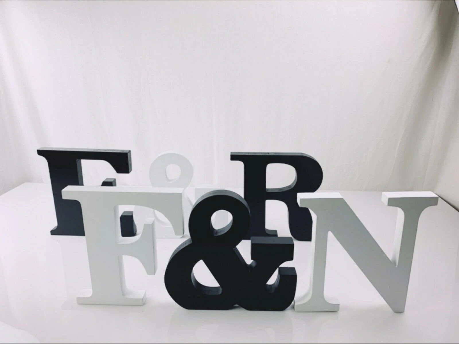 Wooden Letters Small 15cm Black Alphabet Wedding Home Birthday - D Wood