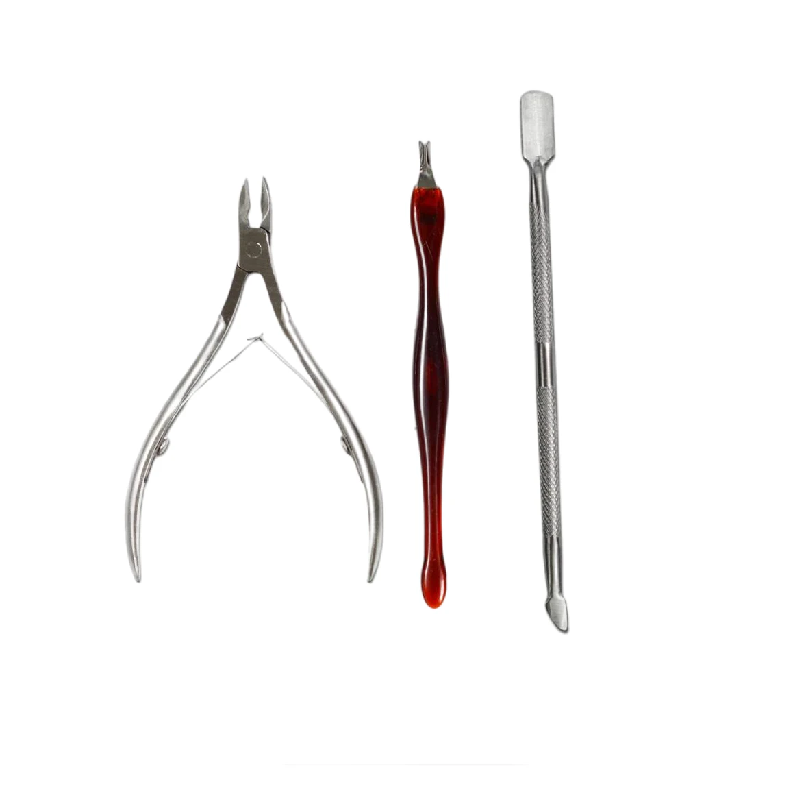 1 x 3 Piece Manicure Set Cuticle Cutter Trimmer Nipper Pedicure Pusher Pack Nail