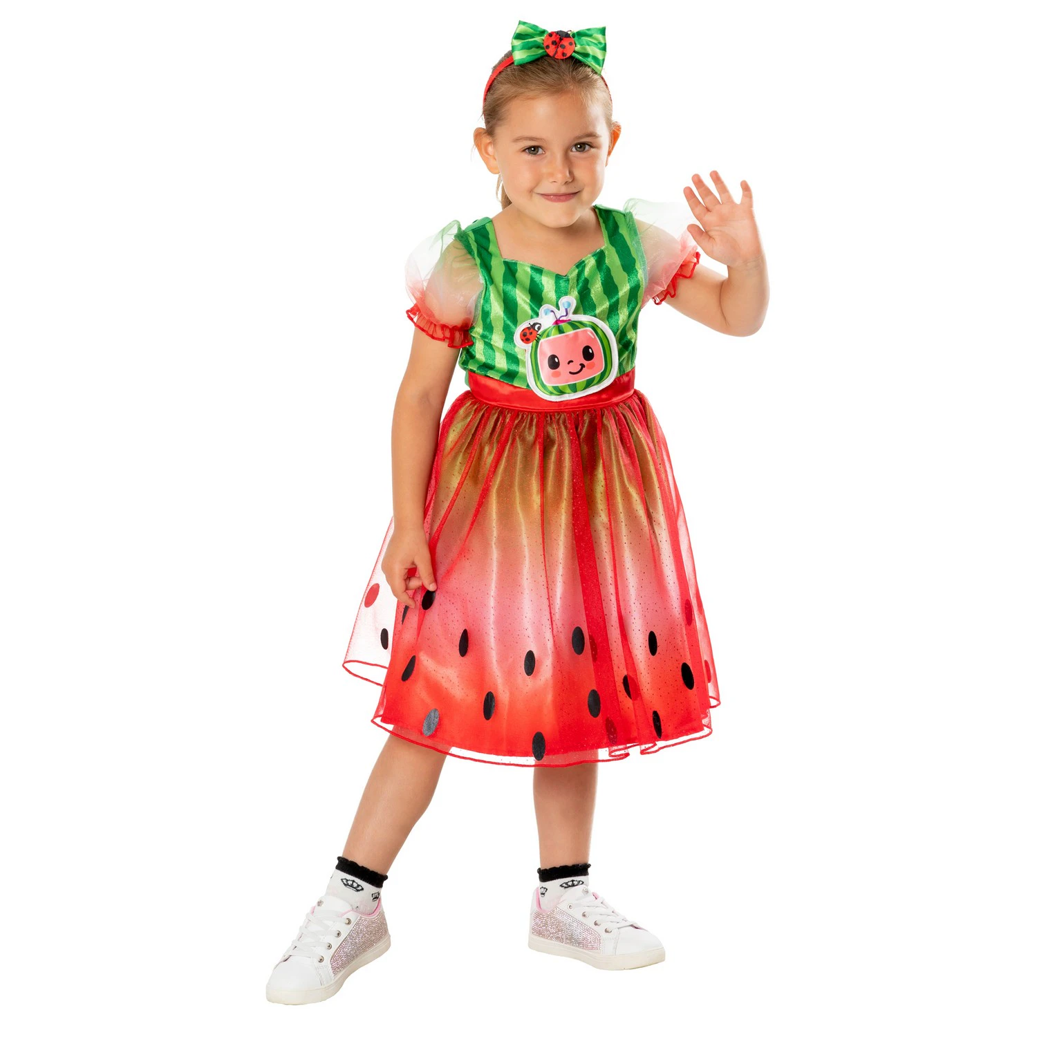 Cocomelon Girls Costume Dress (Red/Green/Black) - BN5949