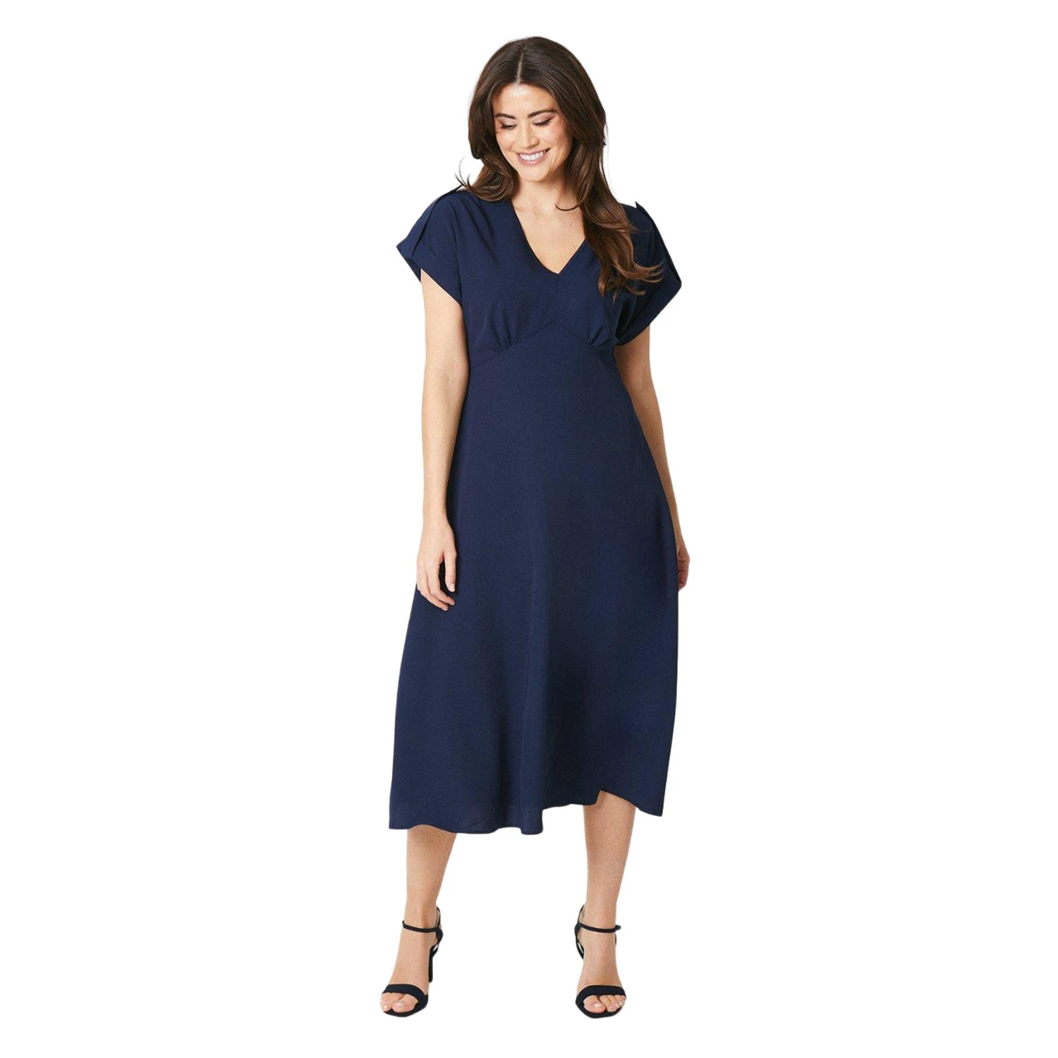 Debenhams Womens Satin Midi Dress (Navy) - DH7274