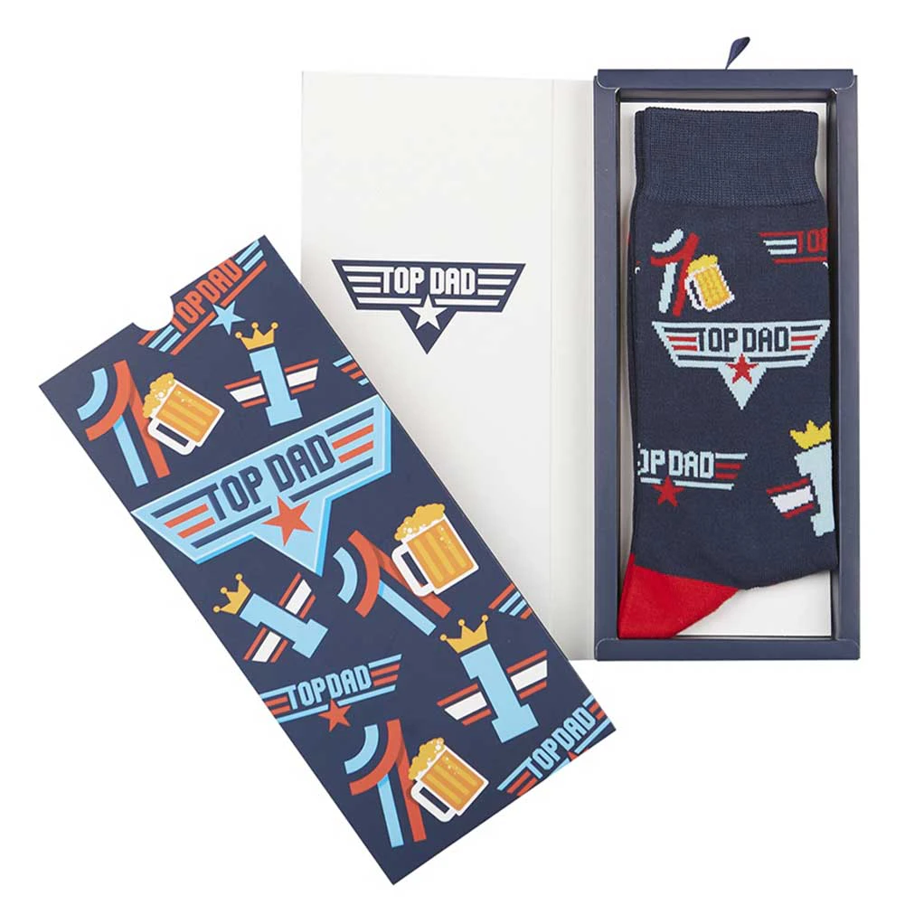 Bamboozld Mens Top Dad Sock Card BBS21TOPDADCARD Navy