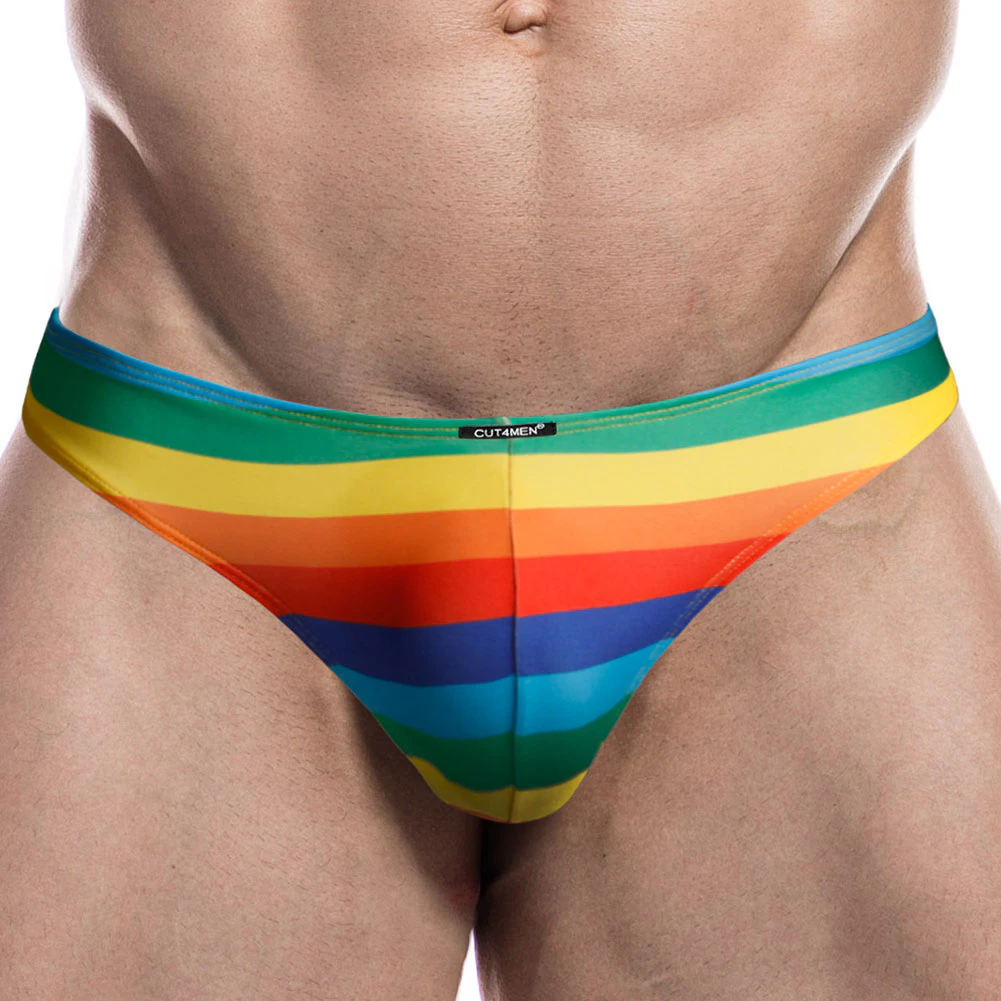 CUT4MEN Renaissance Low Rise Bikini Brief C4M01 Rainbow