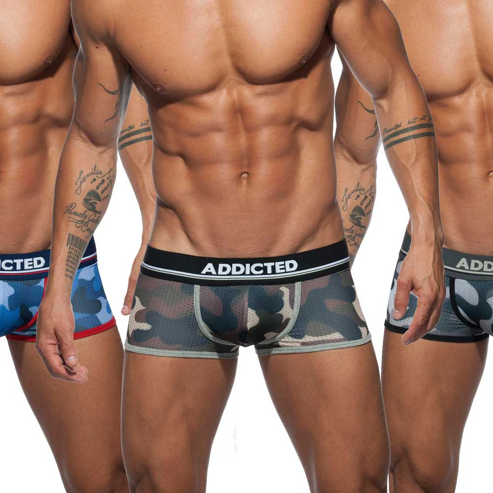 Addicted Mesh Push Up Boxer 3-Pack AD698P Camo