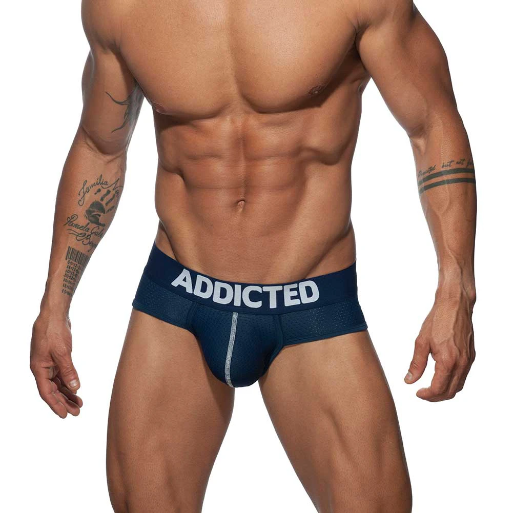 Addicted Push Up Mesh Brief AD805 Navy