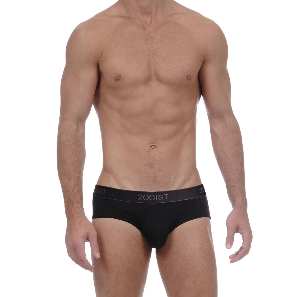 2xist Essentials No Show Brief 3-Pack 20320 Black