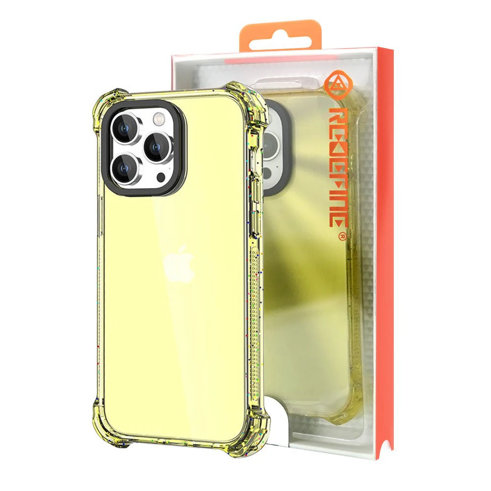 Bounce Impact Clear Shockproof Cover Case - Clear Yellow, iPhone 15 Pro Max