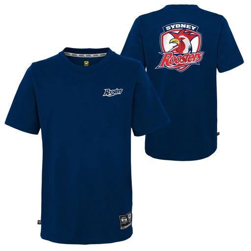 Sydney Roosters NRL 2022 Outerstuff Workmark Logo T Shirt Size S-2XL!