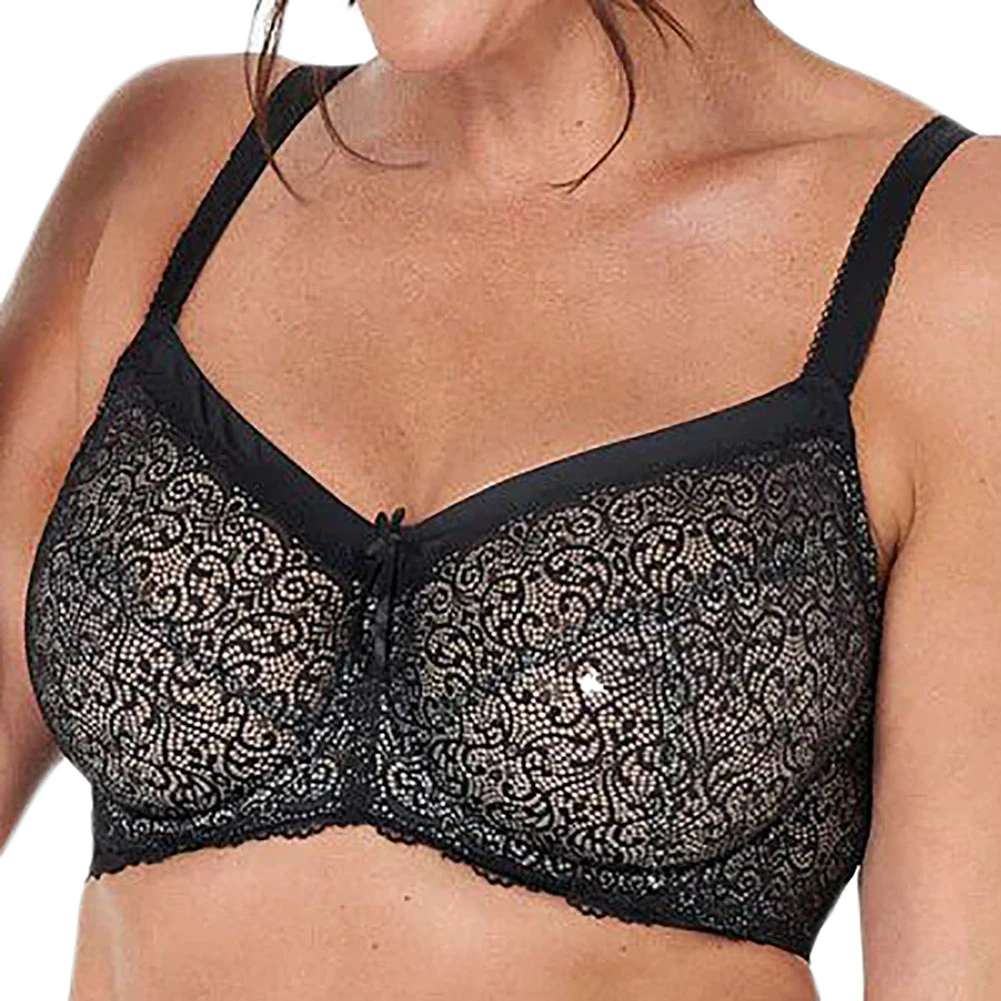 Fayreform Delicate Lace Underwire Bra F20-599 Black/Cream Tan