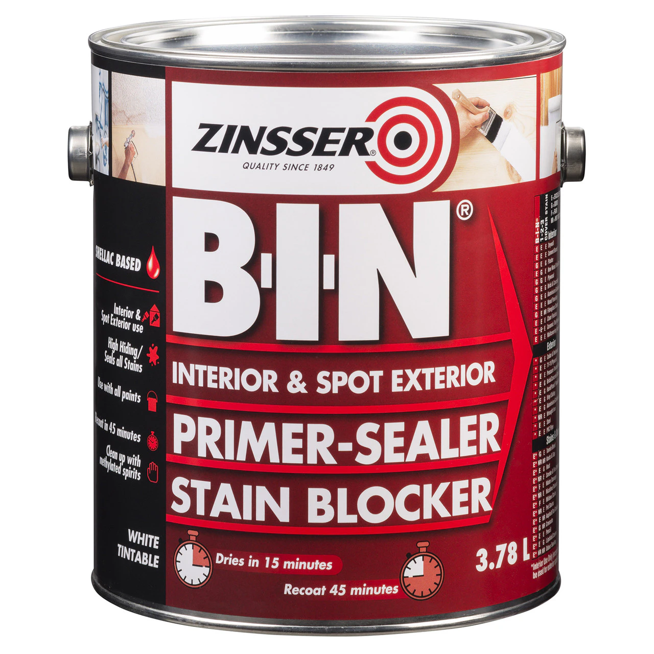 Zinsser B-I-N Primer Sealer Stain Killer 3.78L