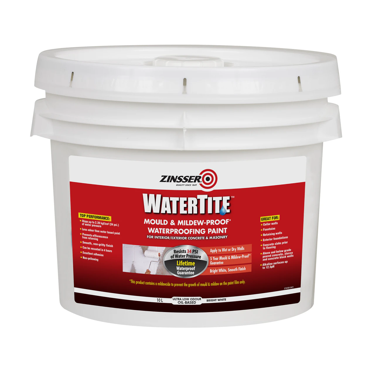 Zinsser Watertite Waterproofing Paint 10L