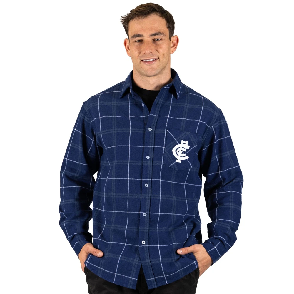 Carlton Blues Mustang Flannel Shirt