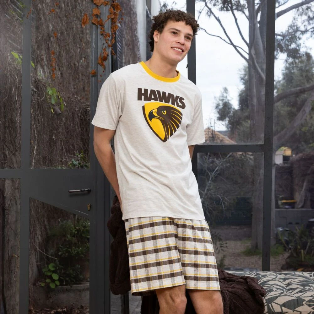 Hawthorn Hawks Mens Check PJ Set