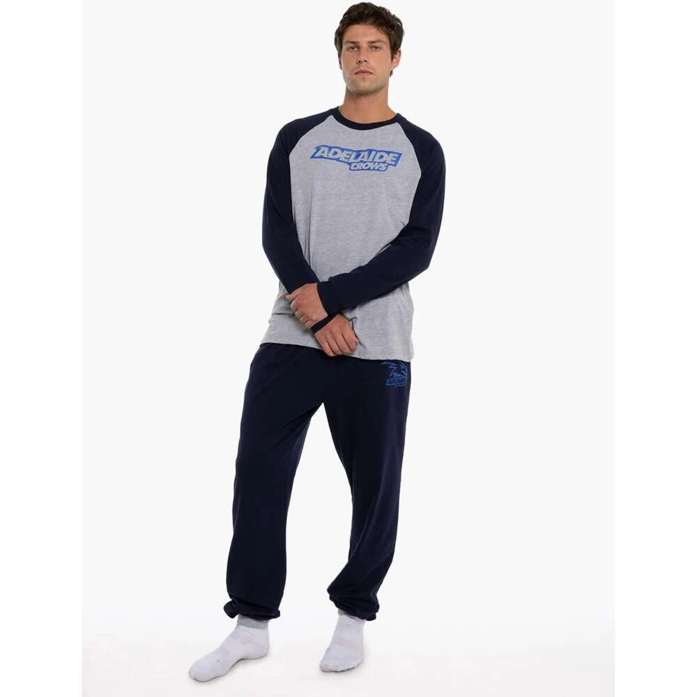 Adelaide Crows Mens Raglan Cuffed PJ Set