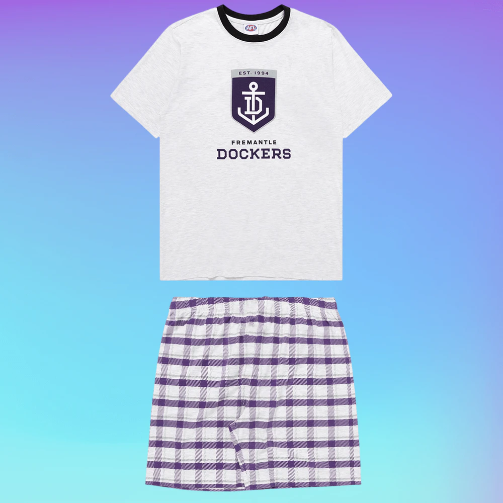 Fremantle Dockers Youths Check PJ Set