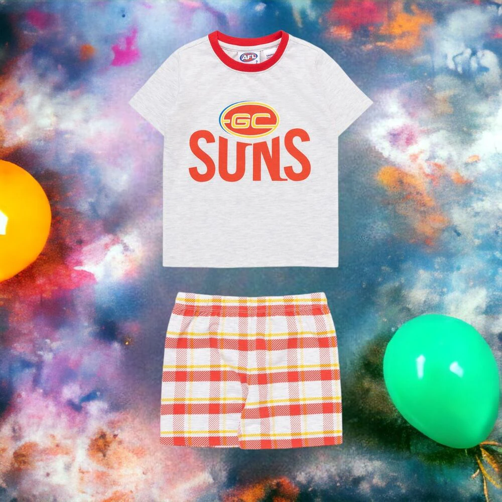 Gold Coast Suns Toddlers Check PJ Set