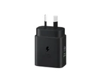 Samsung AC Charger 25W USB-C  (2024 GAN Model) - Black (No Cable)