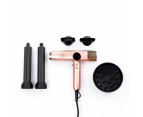 H2D 4-in-1 Ionic Magnetic Hair Dryer + Styler Styling Iron - Rose Gold