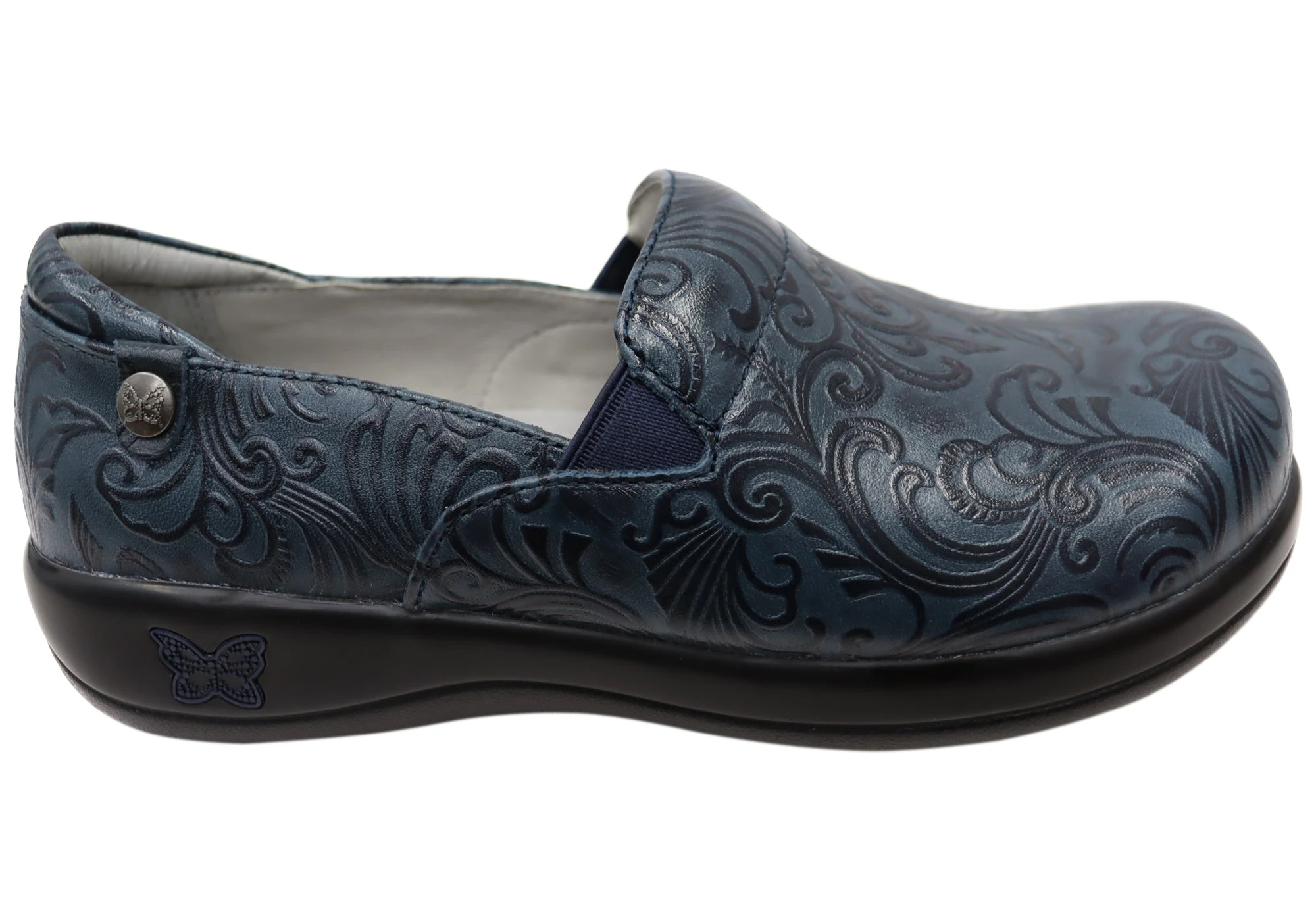 Alegria Keli Womens Leather Comfortable Slip On Shoes - Ocean Gale