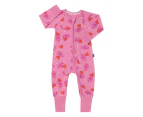 Bonds Baby Zip Wondersuit - Eye Love/Pink