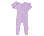 Bonds Baby Waffle Zippy Wondersuit - Cotton Purple Pansy