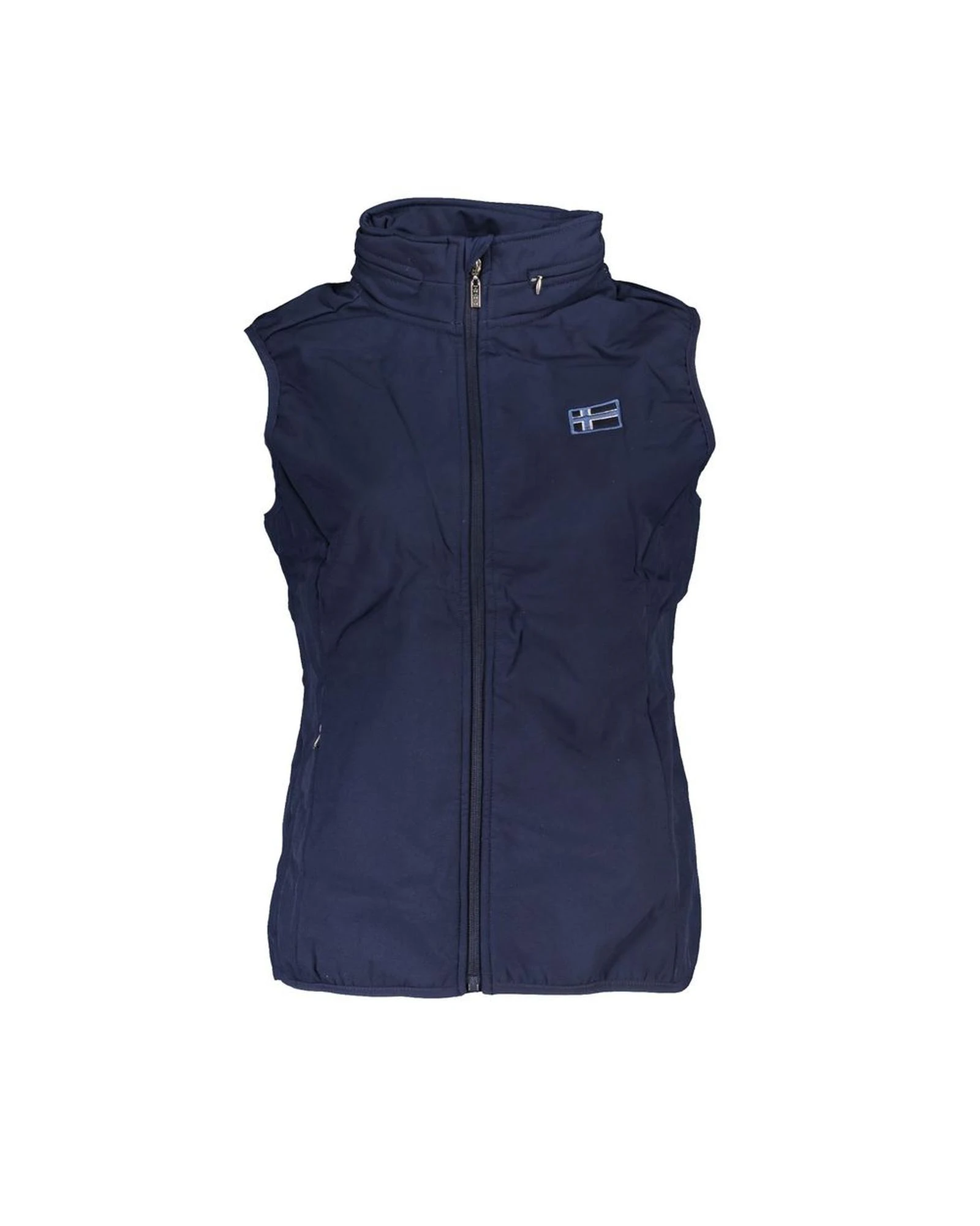 Sleeveless Soft Shell Jacket with Removable Hood & Logo