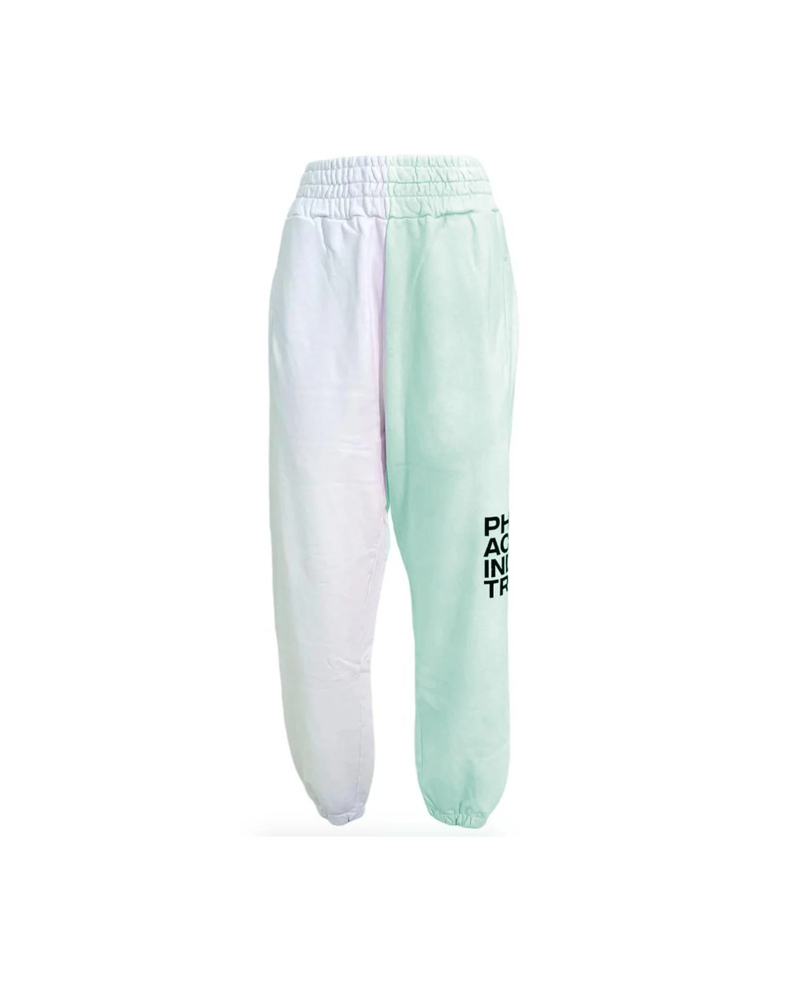 Cotton Sweatpants with Aqua  Print and Logo