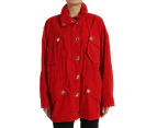 Polyester Hooded Button Jacket
