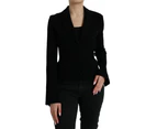 Elegant  Designer Blazer with Notch Lapels and Button Closure