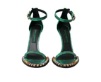 Exotic Leather Crystal Sandals