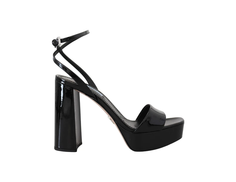 Patent Leather Block Heel Sandals