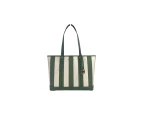 Signature PVC Large Shoulder Tote with Adjustable Straps and Inner Pockets