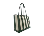 Signature PVC Large Shoulder Tote with Adjustable Straps and Inner Pockets