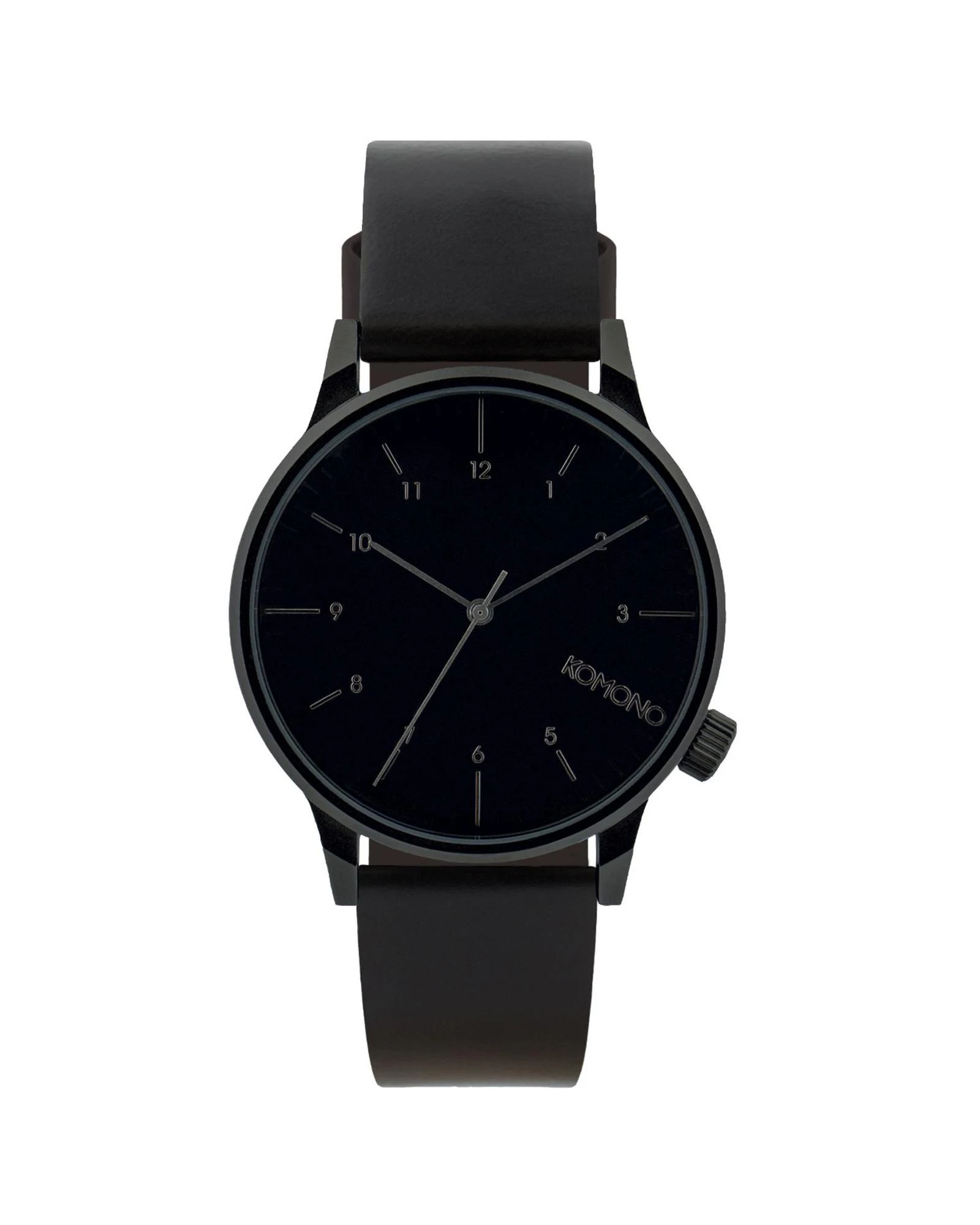 Gunmetal Analog Leather Watch