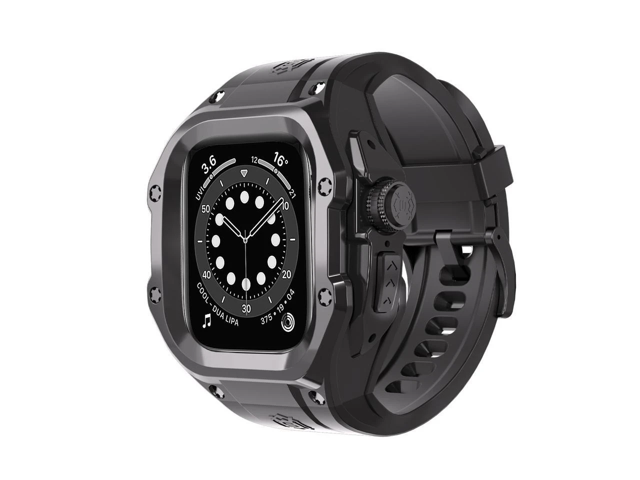 Waterproof Case with Band for Apple Watch Ultra 2 / Ultra 1 49mm, Water Proof Cover with Screen Protector for Apple Watch Ultra 2 / Ultra1 49mm Black