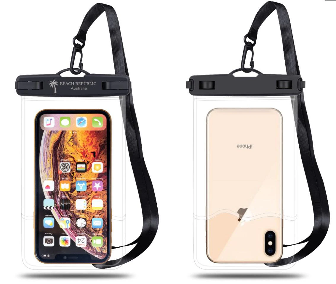 Beach Republic Australia Waterproof Universal Phone Pouch for phones up to 6.9" - for iPhone 13 Pro Max 13 Mini, 12 11 Pro Max Xs Max XR XS X 8 7 6S Plu...