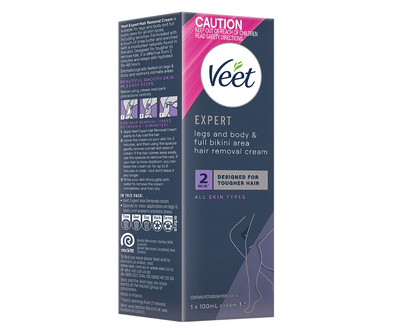 Veet Expert Legs and Body & Full Bikini Hair Removal Cream 100mL