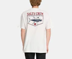Salty Crew Men's Angler Standard Short Sleeve Tee / T-Shirt / Tshirt - White