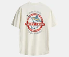 Salty Crew Men's Interclub Premium Short Sleeve Tee / T-Shirt / Tshirt - Bone