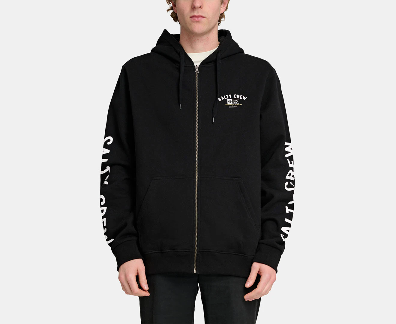 Salty Crew Men's Surf Club Zip Fleece Hoodie - Black