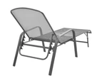 Sun Loungers 2 pcs with Table Steel Anthracite