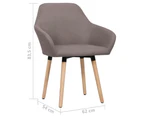 vidaXL Dining Chairs 2 pcs Taupe Fabric