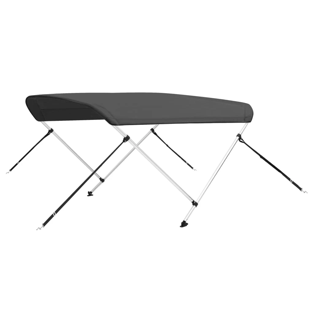 vidaXL 2 Bow Bimini Top Anthracite 180x150x110 cm