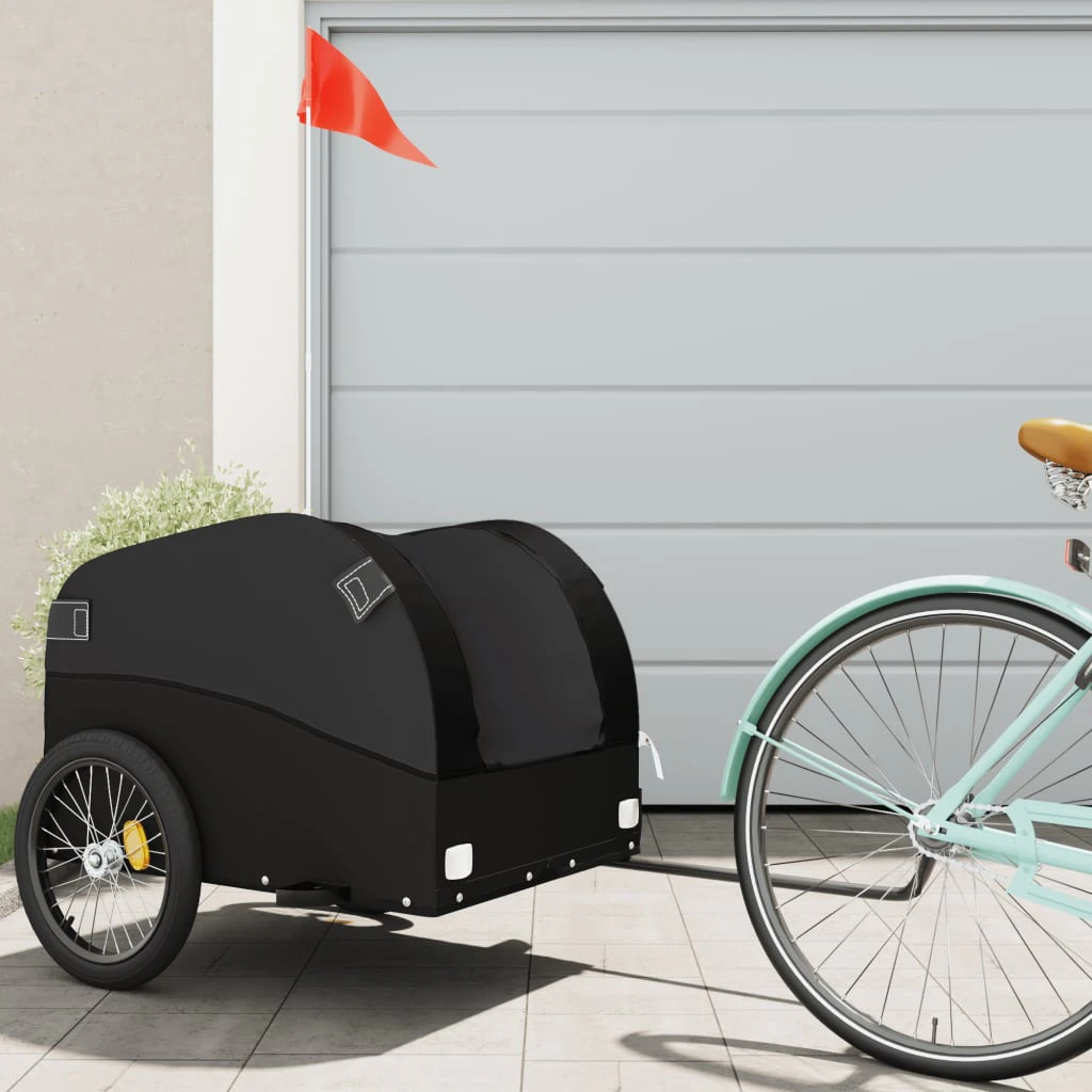 vidaXL Bike Trailer Black 45 kg Iron