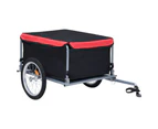 vidaXL Bike Trailer Black and Red 65 kg