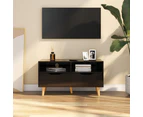 vidaXL TV Cabinet High Gloss Black 90x40x48.5 cm Engineered Wood