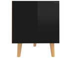 vidaXL TV Cabinet High Gloss Black 90x40x48.5 cm Engineered Wood